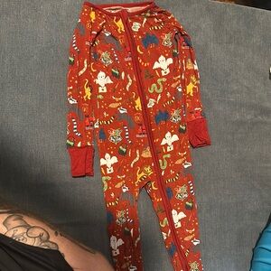 Little Sleepies Red Dinosaur Kids Pajamas